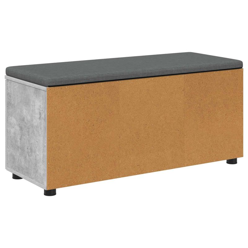 Casa si Gradina - Mobilier - Organizare si depozitare - Bancute - Banca pentru hol cu perna cu usa Gri din beton 100 x 38 x 46 cm - Infinity.ro
