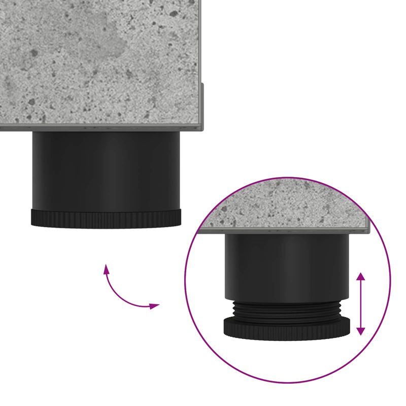 Casa si Gradina - Mobilier - Organizare si depozitare - Bancute - Banca pentru hol cu perna cu usa Gri din beton 100 x 38 x 46 cm - Infinity.ro