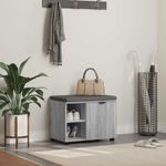 Casa si Gradina - Mobilier - Organizare si depozitare - Bancute - Banca pentru hol cu perna Simplu Gri Sonoma 60 x 38 x 46 cm - Infinity.ro