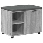 Casa si Gradina - Mobilier - Organizare si depozitare - Bancute - Banca pentru hol cu perna Simplu Gri Sonoma 60 x 38 x 46 cm - Infinity.ro