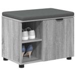 Casa si Gradina - Mobilier - Organizare si depozitare - Bancute - Banca pentru hol cu perna Simplu Gri Sonoma 60 x 38 x 46 cm - Infinity.ro