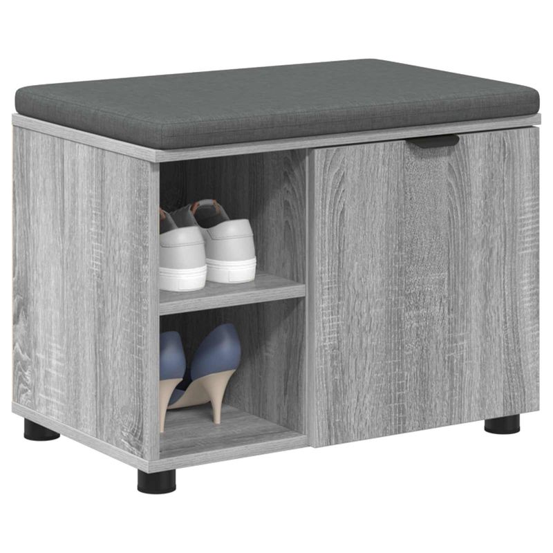 Casa si Gradina - Mobilier - Organizare si depozitare - Bancute - Banca pentru hol cu perna Simplu Gri Sonoma 60 x 38 x 46 cm - Infinity.ro