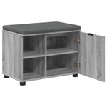 Casa si Gradina - Mobilier - Organizare si depozitare - Bancute - Banca pentru hol cu perna Simplu Gri Sonoma 60 x 38 x 46 cm - Infinity.ro