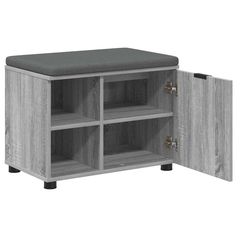 Casa si Gradina - Mobilier - Organizare si depozitare - Bancute - Banca pentru hol cu perna Simplu Gri Sonoma 60 x 38 x 46 cm - Infinity.ro