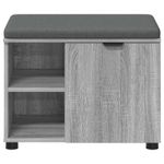 Casa si Gradina - Mobilier - Organizare si depozitare - Bancute - Banca pentru hol cu perna Simplu Gri Sonoma 60 x 38 x 46 cm - Infinity.ro