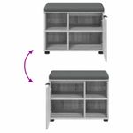 Casa si Gradina - Mobilier - Organizare si depozitare - Bancute - Banca pentru hol cu perna Simplu Gri Sonoma 60 x 38 x 46 cm - Infinity.ro