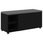 Casa si Gradina - Mobilier - Canapele si coltare - Banchete - Banca pentru hol cu perna Simplu Stejar Negru 100 x 38 x 46 cm - Infinity.ro
