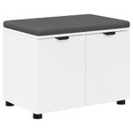 Casa si Gradina - Mobilier - Canapele si coltare - Banchete - Banca pentru hol cu perna cu depozitare Alb 60 x 38 x 46 cm - Infinity.ro