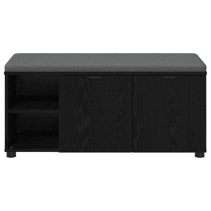 Casa si Gradina - Mobilier - Canapele si coltare - Banchete - Banca pentru hol cu perna Simplu Stejar Negru 100 x 38 x 46 cm - Infinity.ro