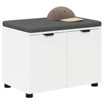 Casa si Gradina - Mobilier - Canapele si coltare - Banchete - Banca pentru hol cu perna cu depozitare Alb 60 x 38 x 46 cm - Infinity.ro