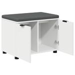 Casa si Gradina - Mobilier - Canapele si coltare - Banchete - Banca pentru hol cu perna cu depozitare Alb 60 x 38 x 46 cm - Infinity.ro