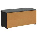Casa si Gradina - Mobilier - Canapele si coltare - Banchete - Banca pentru hol cu perna Simplu Stejar Negru 100 x 38 x 46 cm - Infinity.ro