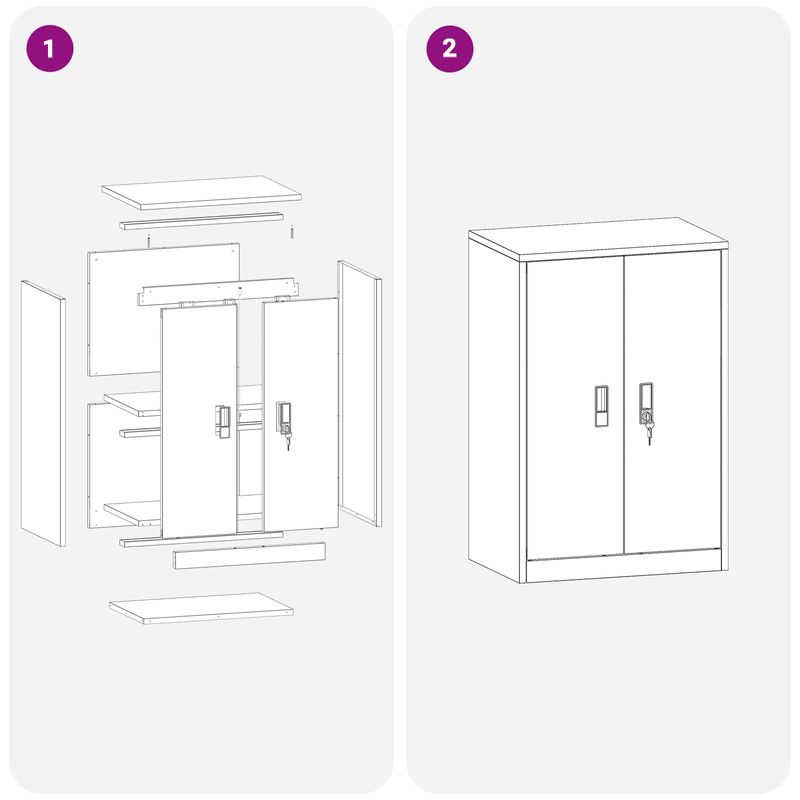 Casa si Gradina - Mobilier - Dulapuri si sifoniere - Dulapuri - Dulap de depozitare Roz 60 x 40 x 90 cm Otel Laminat la Rece - Infinity.ro