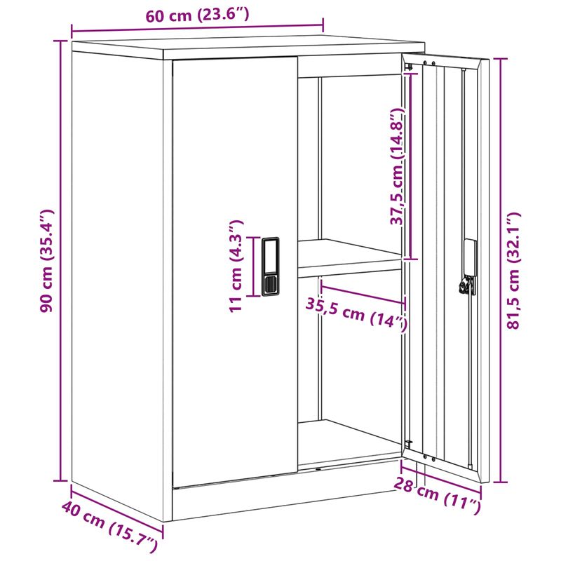 Casa si Gradina - Mobilier - Dulapuri si sifoniere - Dulapuri - Dulap de depozitare Roz 60 x 40 x 90 cm Otel Laminat la Rece - Infinity.ro