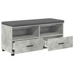 Casa si Gradina - Mobilier - Organizare si depozitare - Bancute - Banca pentru hol cu perna Gri din beton 100 x 38 x 46 cm - Infinity.ro