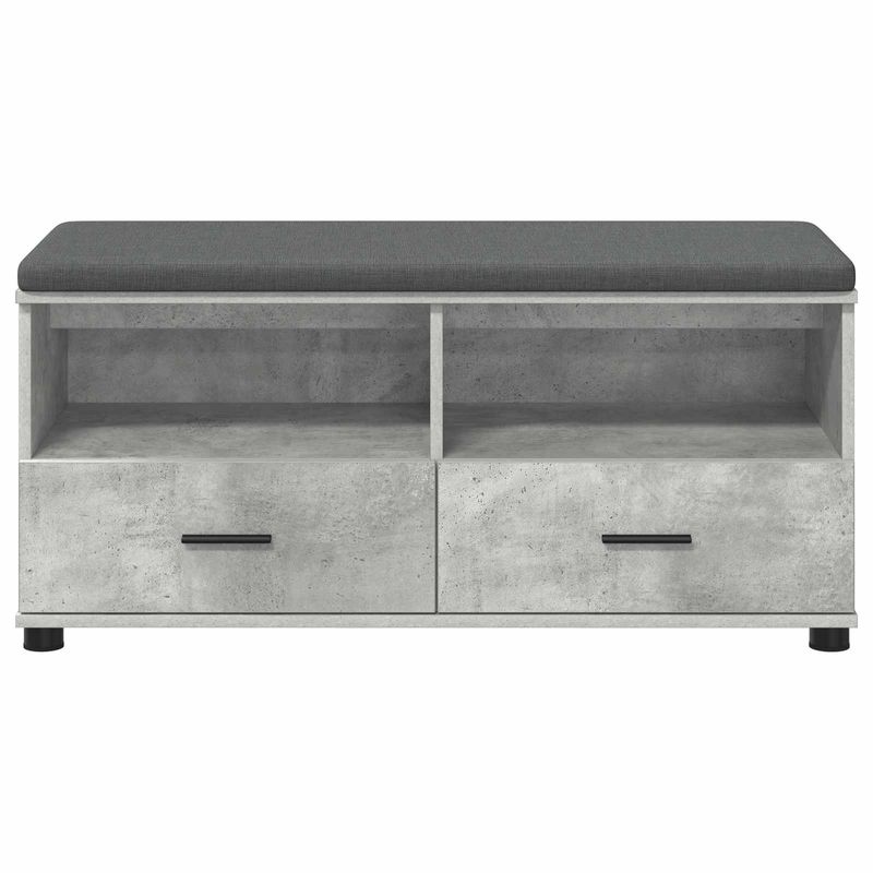 Casa si Gradina - Mobilier - Organizare si depozitare - Bancute - Banca pentru hol cu perna Gri din beton 100 x 38 x 46 cm - Infinity.ro