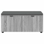 Casa si Gradina - Mobilier - Organizare si depozitare - Bancute - Banca pentru hol cu perna cu usa Gri Sonoma 100 x 38 x 46 cm, - Infinity.ro