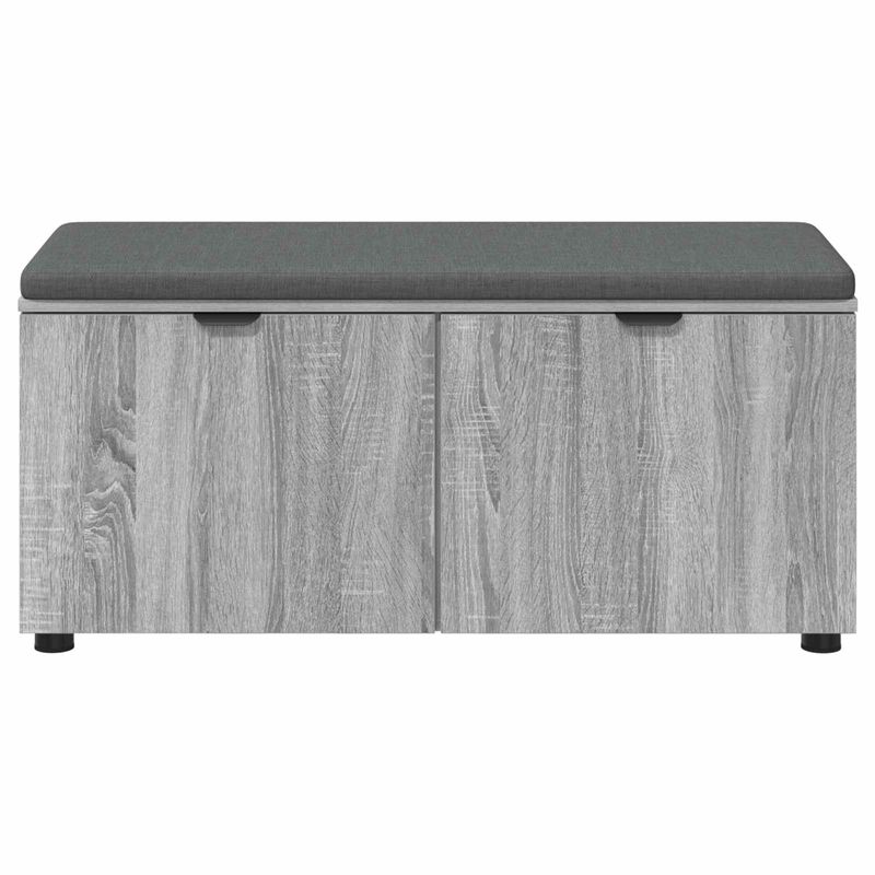 Casa si Gradina - Mobilier - Organizare si depozitare - Bancute - Banca pentru hol cu perna cu usa Gri Sonoma 100 x 38 x 46 cm, - Infinity.ro