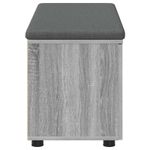 Casa si Gradina - Mobilier - Organizare si depozitare - Bancute - Banca pentru hol cu perna cu usa Gri Sonoma 100 x 38 x 46 cm, - Infinity.ro