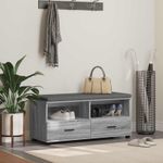 Casa si Gradina - Mobilier - Organizare si depozitare - Bancute - Banca pentru hol cu perna cu sertar Gri Sonoma 100 x 38 x 46 cm - Infinity.ro