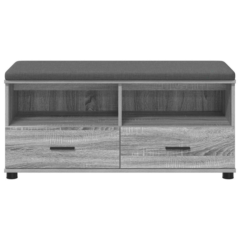 Casa si Gradina - Mobilier - Organizare si depozitare - Bancute - Banca pentru hol cu perna cu sertar Gri Sonoma 100 x 38 x 46 cm - Infinity.ro