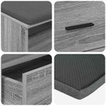 Casa si Gradina - Mobilier - Organizare si depozitare - Bancute - Banca pentru hol cu perna cu sertar Gri Sonoma 100 x 38 x 46 cm - Infinity.ro