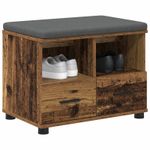 Casa si Gradina - Mobilier - Organizare si depozitare - Bancute - Banca pentru hol cu perna cu sertar Lemn vechi 60 x 38 x 46 cm - Infinity.ro