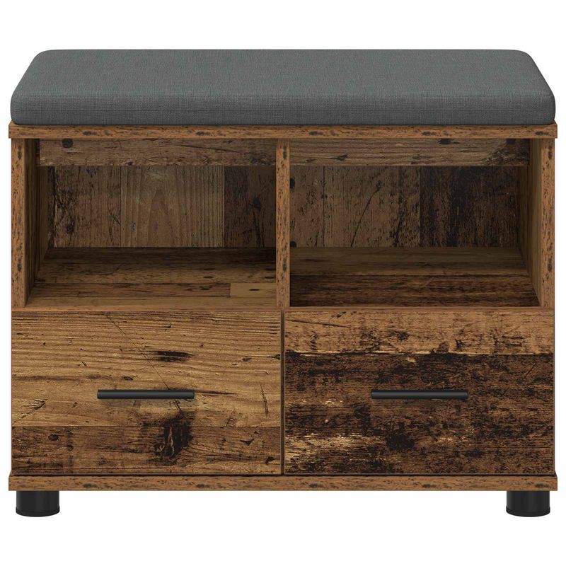 Casa si Gradina - Mobilier - Organizare si depozitare - Bancute - Banca pentru hol cu perna cu sertar Lemn vechi 60 x 38 x 46 cm - Infinity.ro