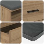 Casa si Gradina - Mobilier - Organizare si depozitare - Bancute - Banca pentru hol cu perna Stejar Artizanal 80 x 38 x 46 cm - Infinity.ro