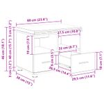 Casa si Gradina - Mobilier - Organizare si depozitare - Bancute - Banca pentru hol cu perna cu sertar Lemn vechi 60 x 38 x 46 cm - Infinity.ro