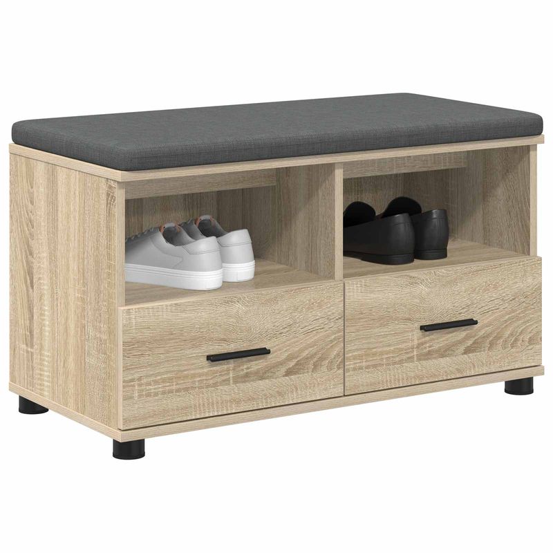 Casa si Gradina - Mobilier - Organizare si depozitare - Bancute - Banca pentru hol cu perna Stejar Sonoma 80 x 38 x 46 cm - Infinity.ro