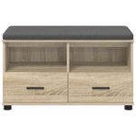 Casa si Gradina - Mobilier - Organizare si depozitare - Bancute - Banca pentru hol cu perna Stejar Sonoma 80 x 38 x 46 cm - Infinity.ro