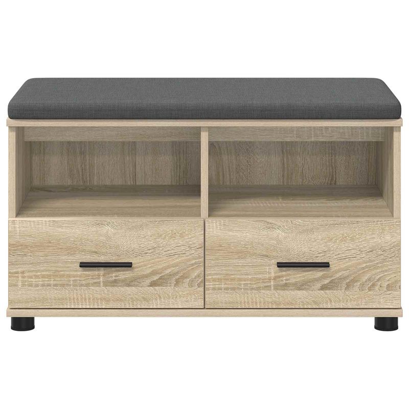 Casa si Gradina - Mobilier - Organizare si depozitare - Bancute - Banca pentru hol cu perna Stejar Sonoma 80 x 38 x 46 cm - Infinity.ro