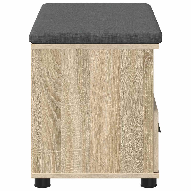 Casa si Gradina - Mobilier - Organizare si depozitare - Bancute - Banca pentru hol cu perna Stejar Sonoma 80 x 38 x 46 cm - Infinity.ro