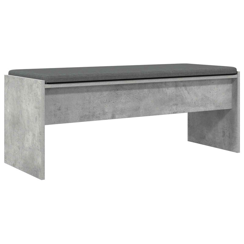 Casa si Gradina - Mobilier - Canapele si coltare - Banchete - Banca pentru hol cu perna Gri din beton 103 x 38 x 40 cm - Infinity.ro