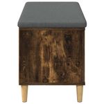 Casa si Gradina - Mobilier - Canapele si coltare - Banchete - Banca pentru hol cu perna cu usa Stejar fumuriu 60 x 38 x 46 cm - Infinity.ro