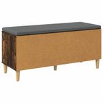 Casa si Gradina - Mobilier - Canapele si coltare - Banchete - Banca pentru hol cu perna cu usa Stejar fumuriu 60 x 38 x 46 cm - Infinity.ro