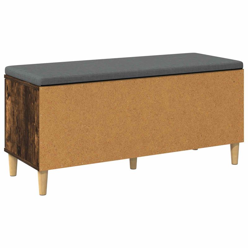 Casa si Gradina - Mobilier - Canapele si coltare - Banchete - Banca pentru hol cu perna cu usa Stejar fumuriu 60 x 38 x 46 cm - Infinity.ro
