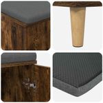 Casa si Gradina - Mobilier - Canapele si coltare - Banchete - Banca pentru hol cu perna cu usa Stejar fumuriu 60 x 38 x 46 cm - Infinity.ro