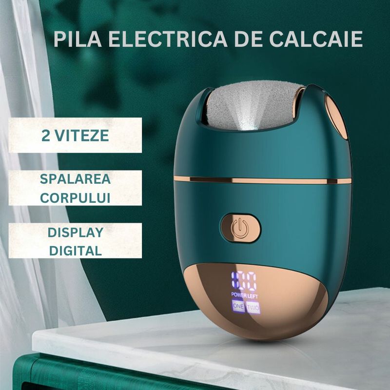 Ingrijire personala si Cosmetice - Manichiura si pedichiura - Pile cosmetice - Pila Electrica pentru Talpi si Calcaie ELUZZO®, Indeparteaza Calusurile, 2 Trepte de Putere - Infinity.ro