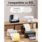 PC, gaming si accesorii - Imprimante, scanere & consumabile - Consumabile si accesorii - Benzi etichete - Rola etichete termice autoadezive VITTALIST®, 100x150 mm, A6 AWB, 260 buc, Perfor Adeziv Puternic, Alb - Infinity.ro