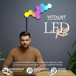 Casa si Gradina - Corpuri si surse de iluminat - Benzi LED - Kit LED VITTALIST RGBIC Smart cu 15 Panouri, WiFi, Bluetooth, Music Sync, Compatibil iOS, Android, Alexa, Google, Tuya - Infinity.ro