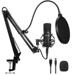 PC, gaming si accesorii - Periferice PC - Microfoane PC - Microfon Condenser Profesional VITTALIST BM800, Cu Stand, Pentru Studio, Podcast, Gaming, Streaming, Voice-over, Negru - Infinity.ro