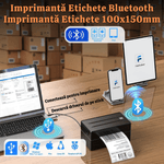 PC, gaming si accesorii - Imprimante, scanere & consumabile - Imprimante - Imprimante termice - Imprimanta termica VITTALIST pentru etichete si AWB-uri, Portabila, Compatibila cu iOS / Android / Windows / MacOS,Negru - Infinity.ro