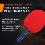 Sport si Outdoor - Sporturi cu paleta - Tenis de masa - Palete si mingi tenis de masa - Set Ping Pong VITTALIST – 4 Palete Tenis de Masa, 8 Mingi, Geanta Transport Inclusa, Pentru Interior si Exterior - Infinity.ro