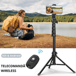 TV, Audio-Video si Foto - Aparate foto si accesorii - Accesorii foto si video - Trepiede - Selfie Stick cu Trepied Foto Telescopic Profesional VITTALIST, cu Telecomanda Bluetooth, Portabil, Ajustabil 28-152cm - Infinity.ro
