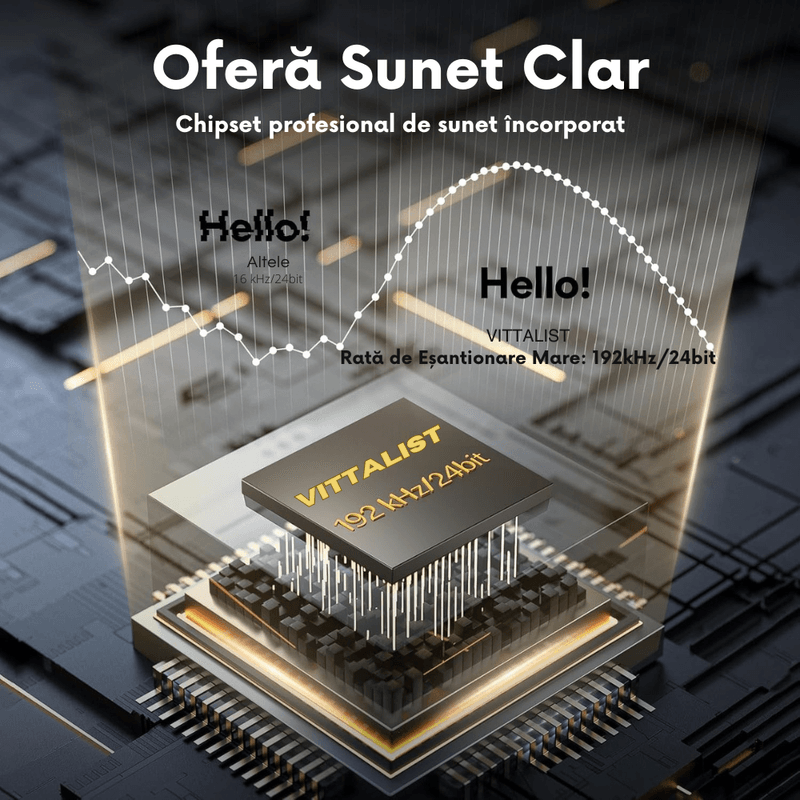 PC, gaming si accesorii - Periferice PC - Microfoane PC - Microfon Condenser Profesional VITTALIST BM800, Cu Stand, Pentru Studio, Podcast, Gaming, Streaming, Voice-over, Negru - Infinity.ro