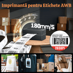PC, gaming si accesorii - Imprimante, scanere & consumabile - Imprimante - Imprimante termice - Imprimanta termica VITTALIST pentru etichete si AWB-uri, Portabila, Compatibila cu iOS / Android / Windows / MacOS,Negru - Infinity.ro