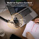 PC, gaming si accesorii - Periferice PC - Microfoane PC - Microfon Condenser Profesional VITTALIST BM800, Cu Stand, Pentru Studio, Podcast, Gaming, Streaming, Voice-over, Negru - Infinity.ro