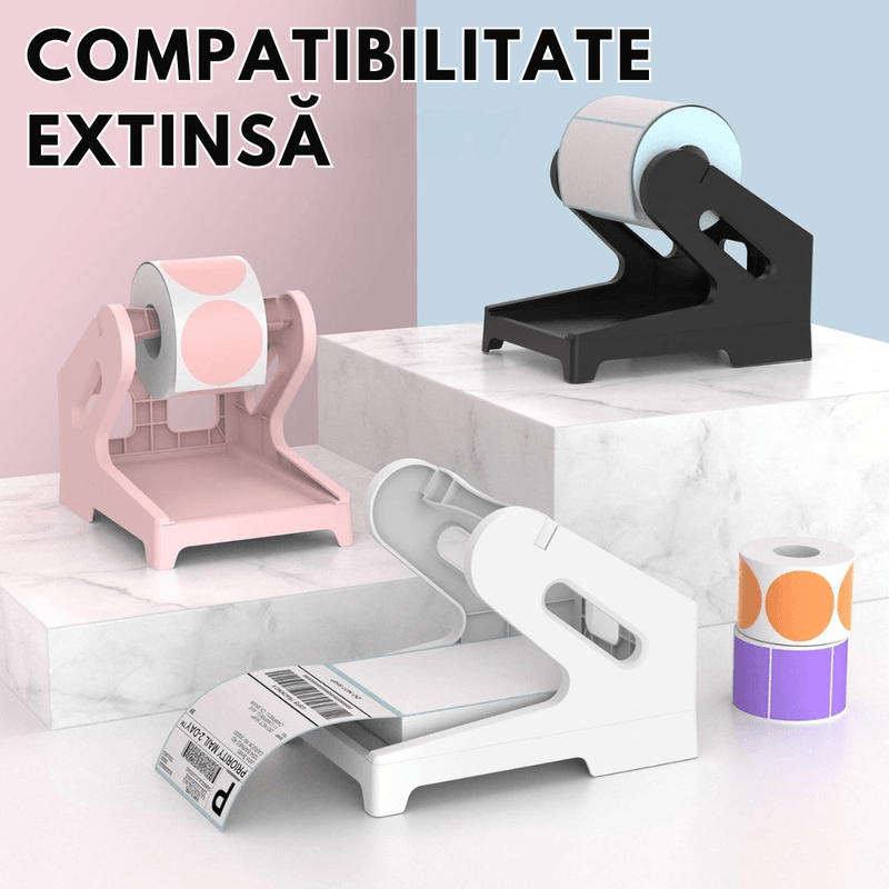 PC, gaming si accesorii - Imprimante, scanere & consumabile - Consumabile si accesorii - Benzi etichete - Suport pentru Etichete Termice autoadezive VITTALIST, Etichete Rola sau in Format Acordeon pentru AWB, Alb - Infinity.ro